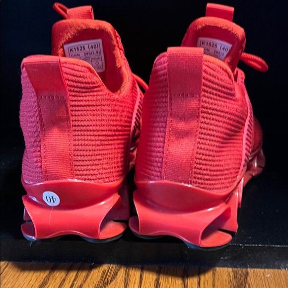 Women's Fun Red Sneakers - Picture 2 of 8